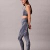 Leggings de cintura alta com 7/8 e estampado desportivo moderno Leggings de cintura alta com 7/8 e estampado desportivo moderno