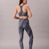 Leggings de cintura alta com 7/8 e estampado desportivo moderno Leggings de cintura alta com 7/8 e estampado desportivo moderno