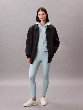 Leggings desportivas elásticas e macias de comprimento 7/8