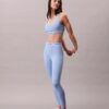 Leggings desportivas modernas de cintura alta com logótipo e comprimento 7/8 Leggings desportivas modernas de cintura alta com logótipo e comprimento 7/8