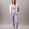 Leggings desportivas modernas de cintura alta e comprimento 7/8 Leggings desportivas modernas de cintura alta e comprimento 7/8