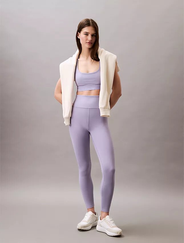 Leggings desportivas modernas de cintura alta e comprimento 7/8 Leggings desportivas modernas de cintura alta e comprimento 7/8