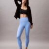 Leggings desportivas modernas de cintura alta e comprimento 7/8 Leggings desportivas modernas de cintura alta e comprimento 7/8