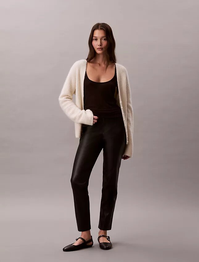 Leggings em imitação de couro Leggings em imitação de couro
