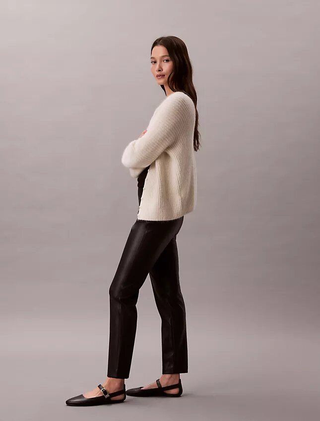 Leggings em imitação de couro Leggings em imitação de couro