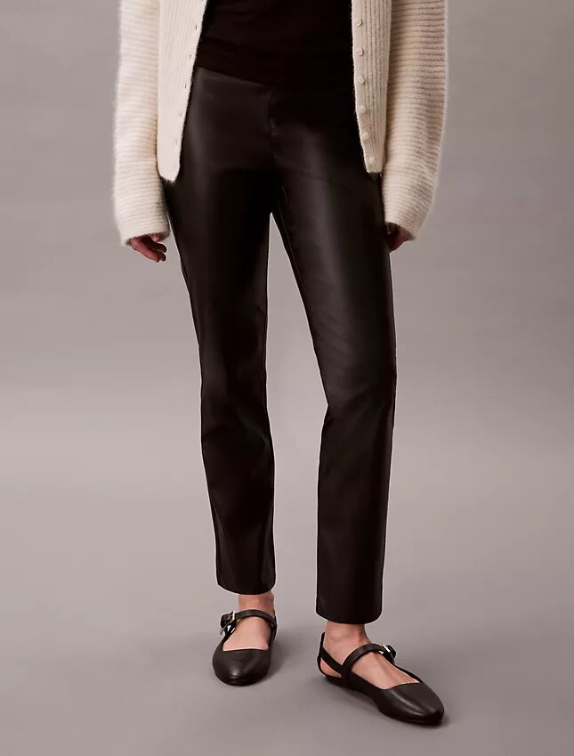 Leggings em imitação de couro Leggings em imitação de couro
