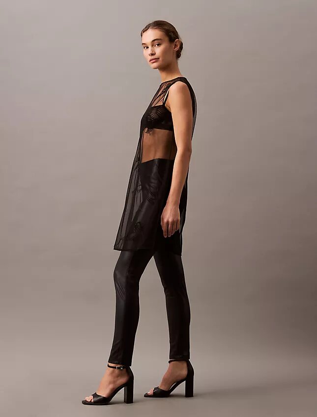 Leggings em imitação de couro Leggings em imitação de couro