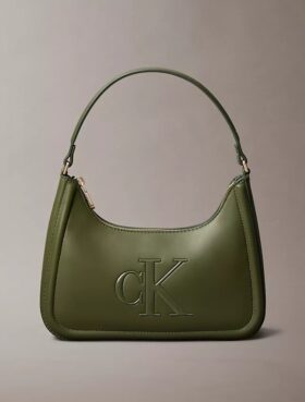 Mala de ombro com Monogram em relevo