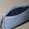 Mala de ombro conversível em Denim com logótipo Mala de ombro conversível em Denim com logótipo
