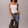 Mala de ombro em forma de meia-lua com Monogram em toda a superfície Mala de ombro em forma de meia-lua com Monogram em toda a superfície