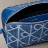 Mala para Câmara em Denim com Logótipo Emblemático em Toda a Superfície