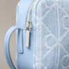 Mala para Câmara em Denim com Logótipo Emblemático em Toda a Superfície