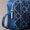 Mala para Câmara em Denim com Logótipo Emblemático em Toda a Superfície