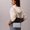 Mala para Câmara em Denim com Logótipo Emblemático em Toda a Superfície