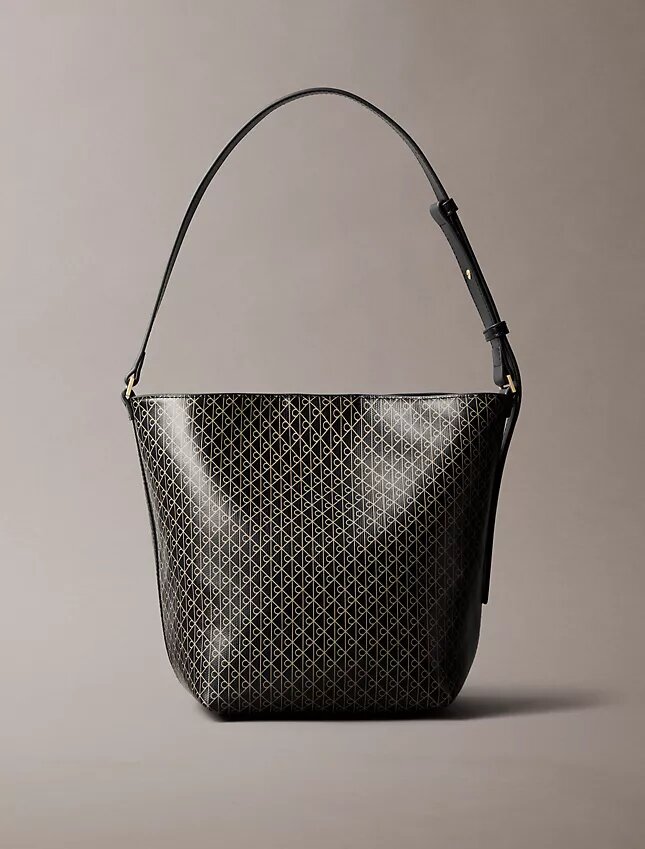 Mala tipo balde com logótipo em todo o corpo e bolsa Mala tipo balde com logótipo em todo o corpo e bolsa