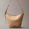 Mala tipo balde em jacquard com logótipo em todo o tecido e bolsa interior Mala tipo balde em jacquard com logótipo em todo o tecido e bolsa interior