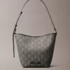 Mala tipo balde em jacquard com logótipo em todo o tecido e bolsa interior Mala tipo balde em jacquard com logótipo em todo o tecido e bolsa interior