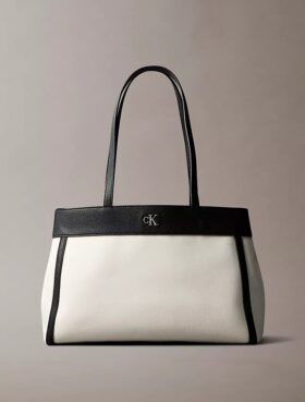 Mala Tote Média em Lona Monogram