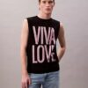 Marc Hundley Pride Viva Love Camisola sem mangas de corte descontraído Marc Hundley Pride Viva Love Camisola sem mangas de corte descontraído