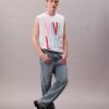 Marc Hundley Pride Viva Love Camisola sem mangas de corte descontraído Marc Hundley Pride Viva Love Camisola sem mangas de corte descontraído