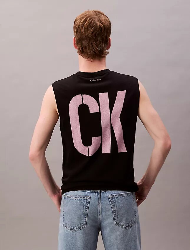 Marc Hundley Pride Viva Love Camisola sem mangas de corte descontraído Marc Hundley Pride Viva Love Camisola sem mangas de corte descontraído