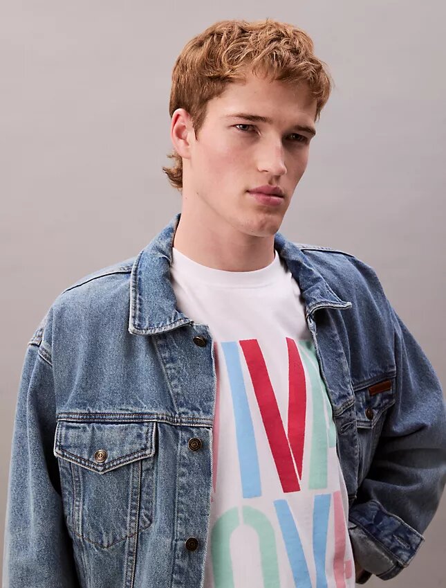 Marc Hundley Pride Viva Love Camisola sem mangas de corte descontraído Marc Hundley Pride Viva Love Camisola sem mangas de corte descontraído