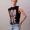 Marc Hundley Pride Viva Love Camisola sem mangas de corte descontraído Marc Hundley Pride Viva Love Camisola sem mangas de corte descontraído