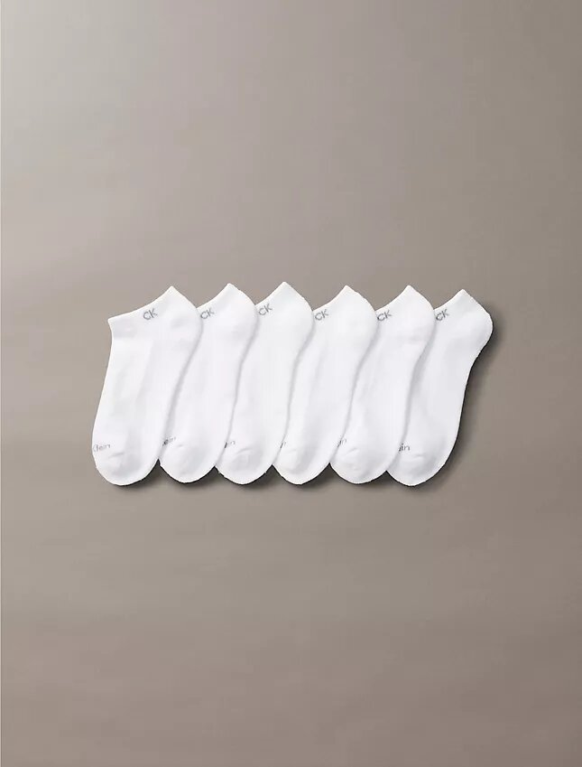 Meias básicas almofadadas invisíveis, embalagem de 6 pares Meias básicas almofadadas invisíveis, embalagem de 6 pares