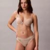 Microfiber Thong com renda, embalagem de 3 unidades Microfiber Thong com renda, embalagem de 3 unidades