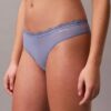 Microfiber Thong com renda, embalagem de 3 unidades Microfiber Thong com renda, embalagem de 3 unidades