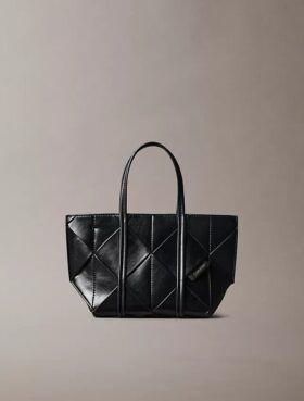 Mini-bolsa tipo tote com alça transversal