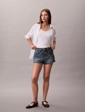 Mini-calções de Denim