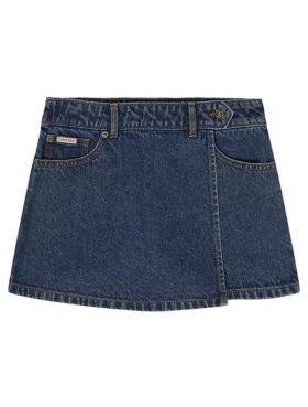 Mini-saia-calça Denim para meninas