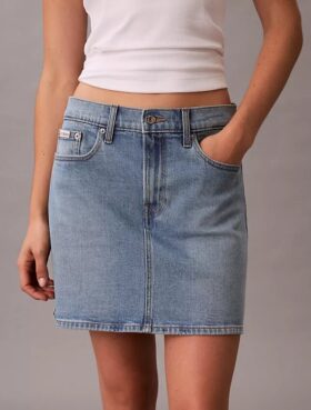 Mini-saia de Denim