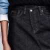 Mini-saia de Denim com cintura assimétrica Mini-saia de Denim com cintura assimétrica