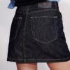 Mini-saia de Denim com cintura assimétrica Mini-saia de Denim com cintura assimétrica