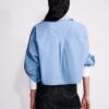 Mini-saia de Denim com cintura assimétrica Mini-saia de Denim com cintura assimétrica