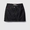 Mini-saia de Denim com cintura assimétrica Mini-saia de Denim com cintura assimétrica