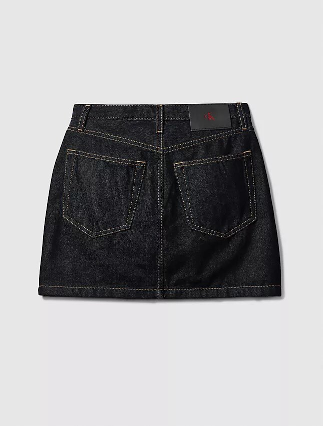 Mini-saia de Denim com cintura assimétrica Mini-saia de Denim com cintura assimétrica