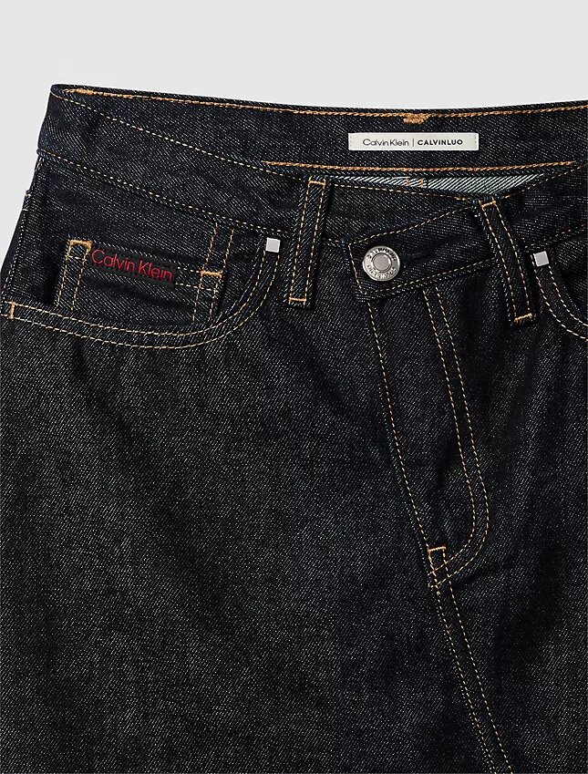 Mini-saia de Denim com cintura assimétrica Mini-saia de Denim com cintura assimétrica