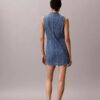 Mini-vestido com costuras em Denim Mini-vestido com costuras em Denim