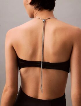 Mini-vestido com decote halter