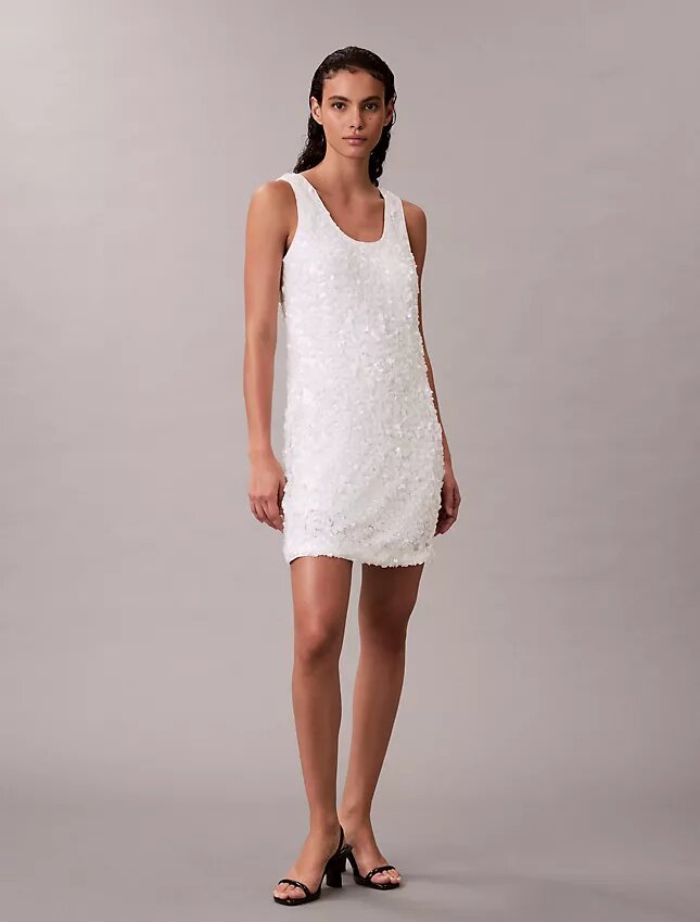 Mini-vestido com lantejoulas Mini-vestido com lantejoulas