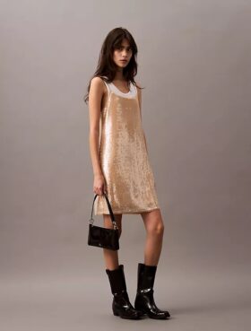 Mini-vestido com lantejoulas