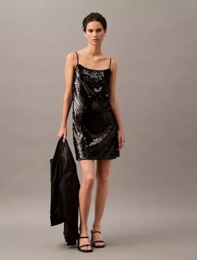 Mini-vestido com lantejoulas