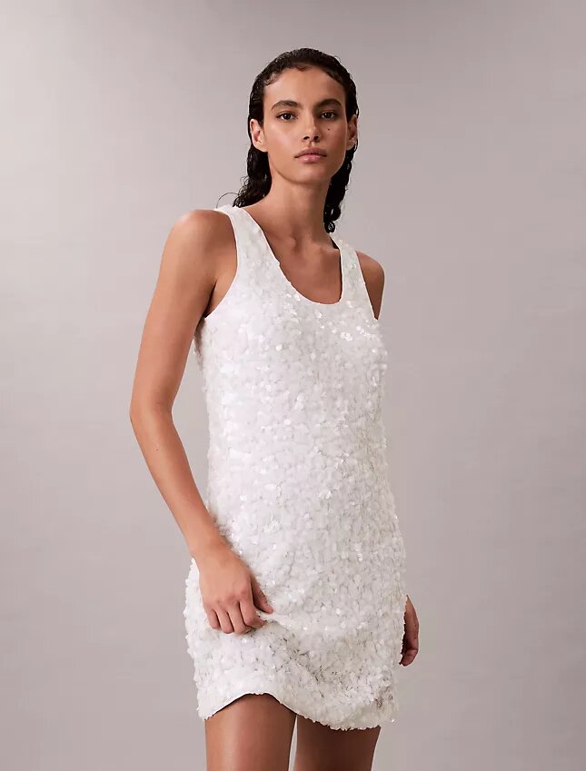 Mini-vestido com lantejoulas Mini-vestido com lantejoulas