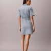 Mini-vestido de Denim com cinto