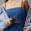 Mini-vestido de Denim com recortes Mini-vestido de Denim com recortes