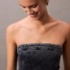 Mini-vestido de Denim sem alças Mini-vestido de Denim sem alças