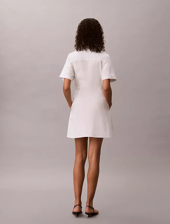 Mini-vestido de popeline de algodão Mini-vestido de popeline de algodão